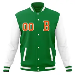 Classic Full-Snap Varsity Letterman Baseball Jacket 37