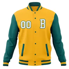 Classic Full-Snap Varsity Letterman Baseball Jacket 77