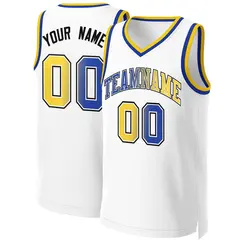 Classic Gradient Fashion Basketball Jersey White Royal-White 1