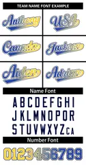 Classic Gradient Fashion Basketball Jersey White Royal-White 3