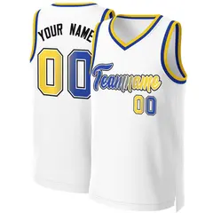 Classic Gradient Fashion Basketball Jersey White Royal-White 1