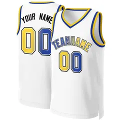 Classic Gradient Fashion Basketball Jersey White Royal-White 1