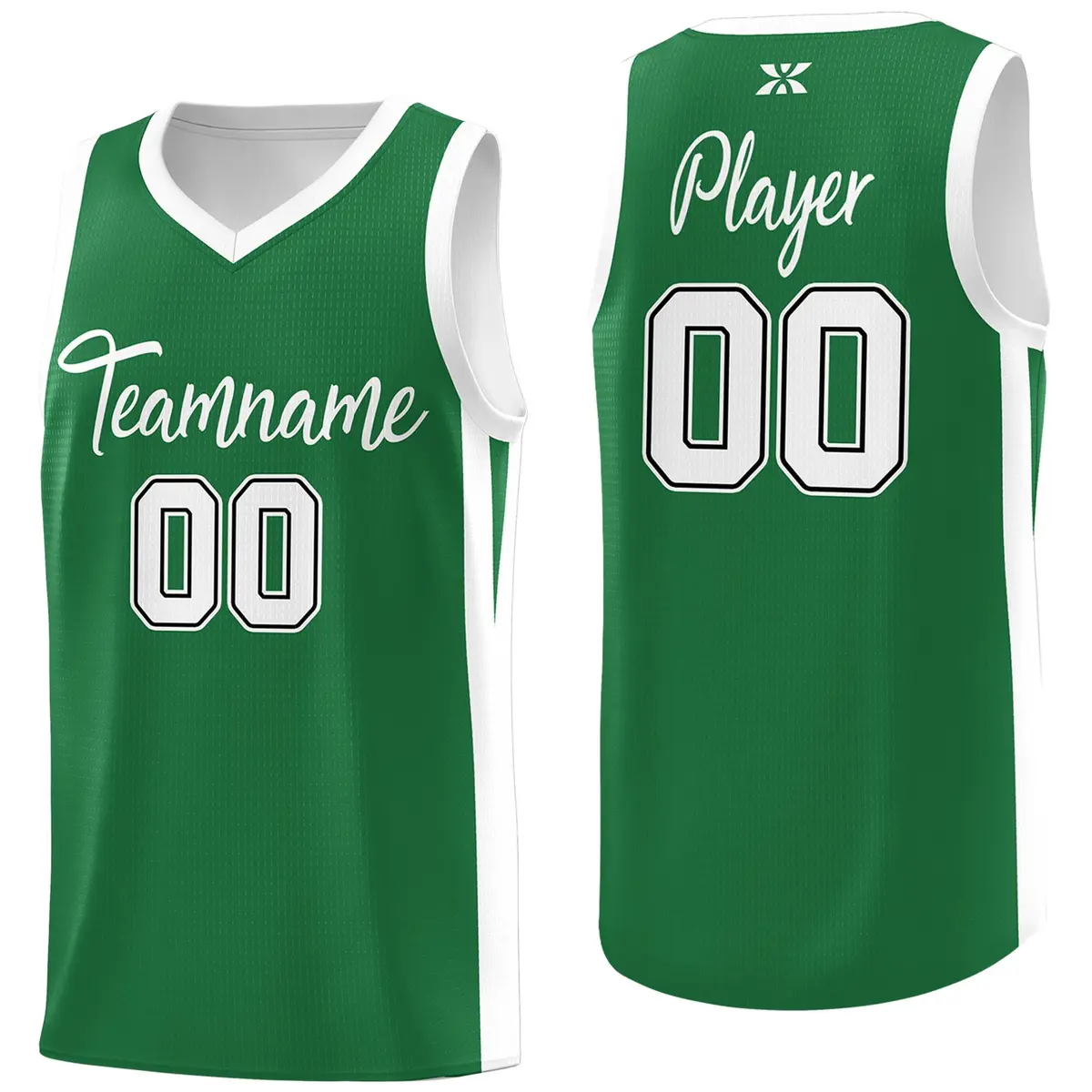 Classic Green White Basketball Jersey