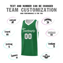 Classic Green White Basketball Jersey 3