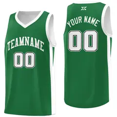 Classic Green White Basketball Team Uniform Jersey 1