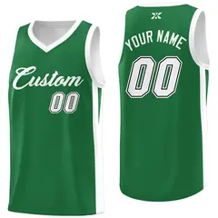 Classic Green White Outdoor Basketball Jersey