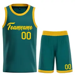 Classic Heal Basketball Jersey Aqua Yellow
