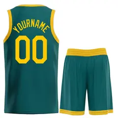 Classic Heal Basketball Jersey Aqua Yellow 2