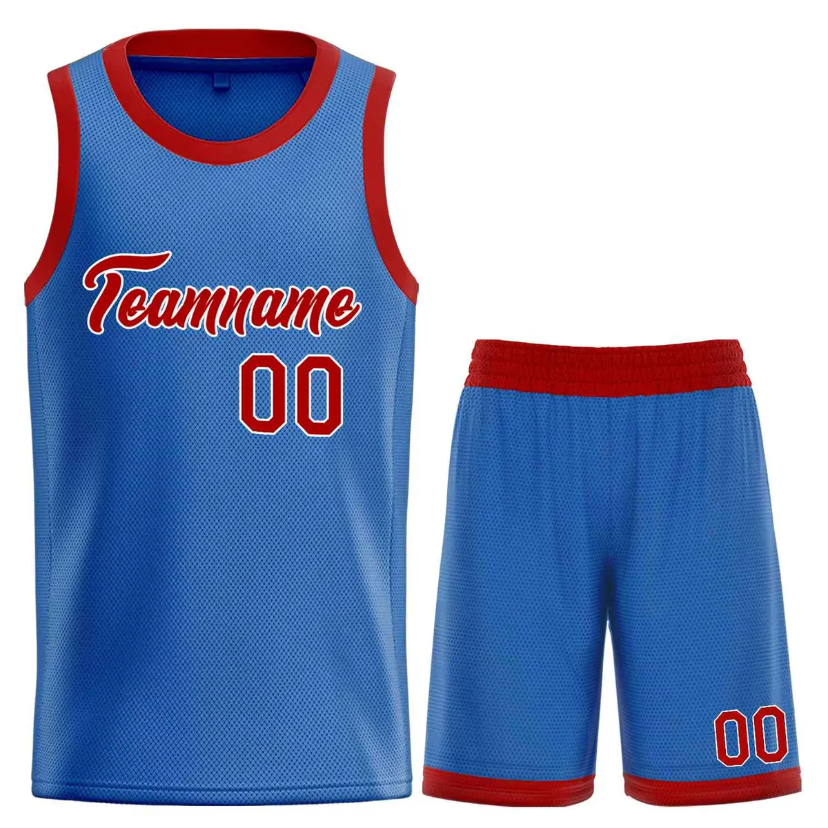 Classic Heal Basketball Jersey Blue Maroon-White