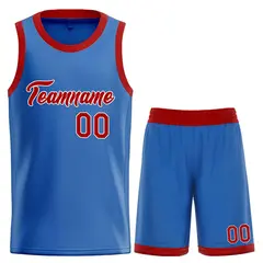 Classic Heal Basketball Jersey Blue Maroon-White