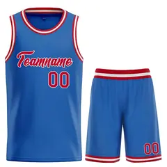 Classic Heal Basketball Jersey Blue Maroon-White