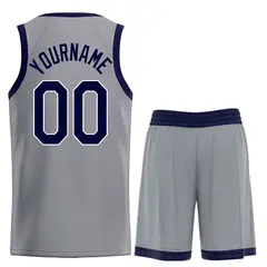 Classic Heal Basketball Jersey Dark Gray Navy-Powder Blue 2
