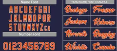 Classic Heal Basketball Jersey Navy Orange-White 4
