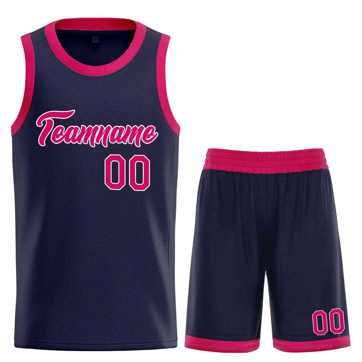 Classic Heal Basketball Jersey Navy Pink Sports Uniform