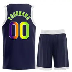 Classic Heal Basketball Jersey Navy Purple-White 2