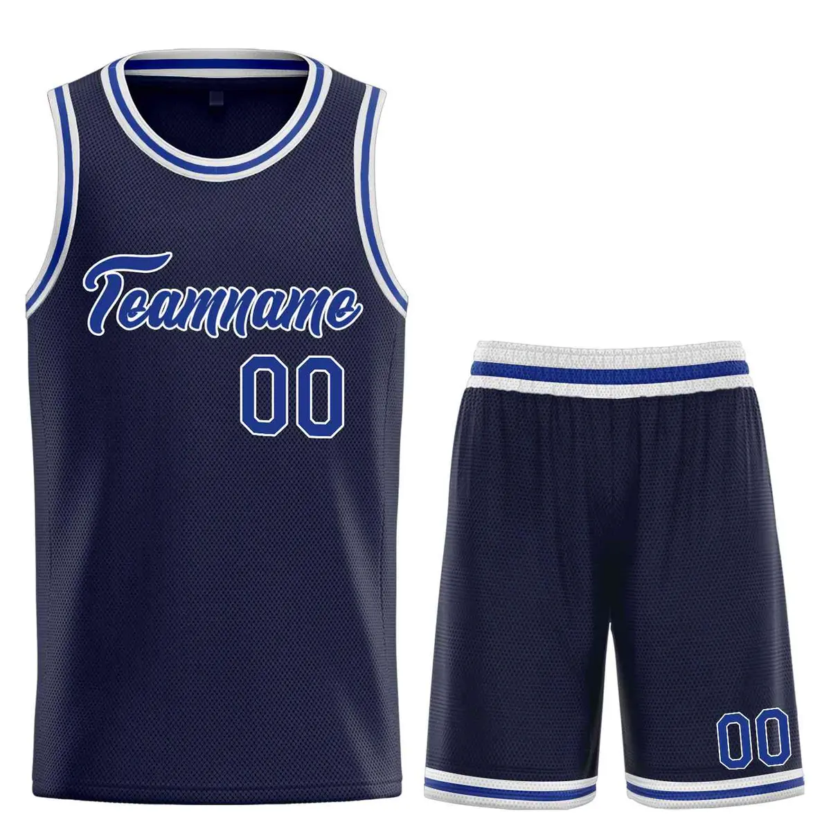 Classic Heal Basketball Jersey Navy Royal-White