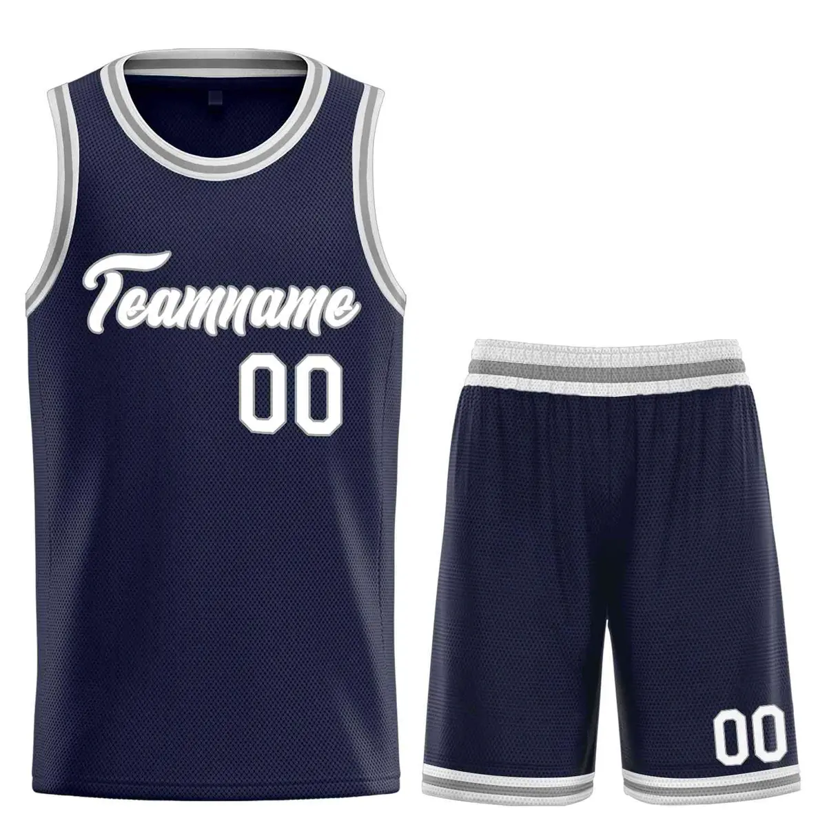 Classic Heal Basketball Jersey Navy White-Gray