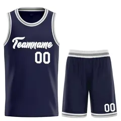 Classic Heal Basketball Jersey Navy White-Gray