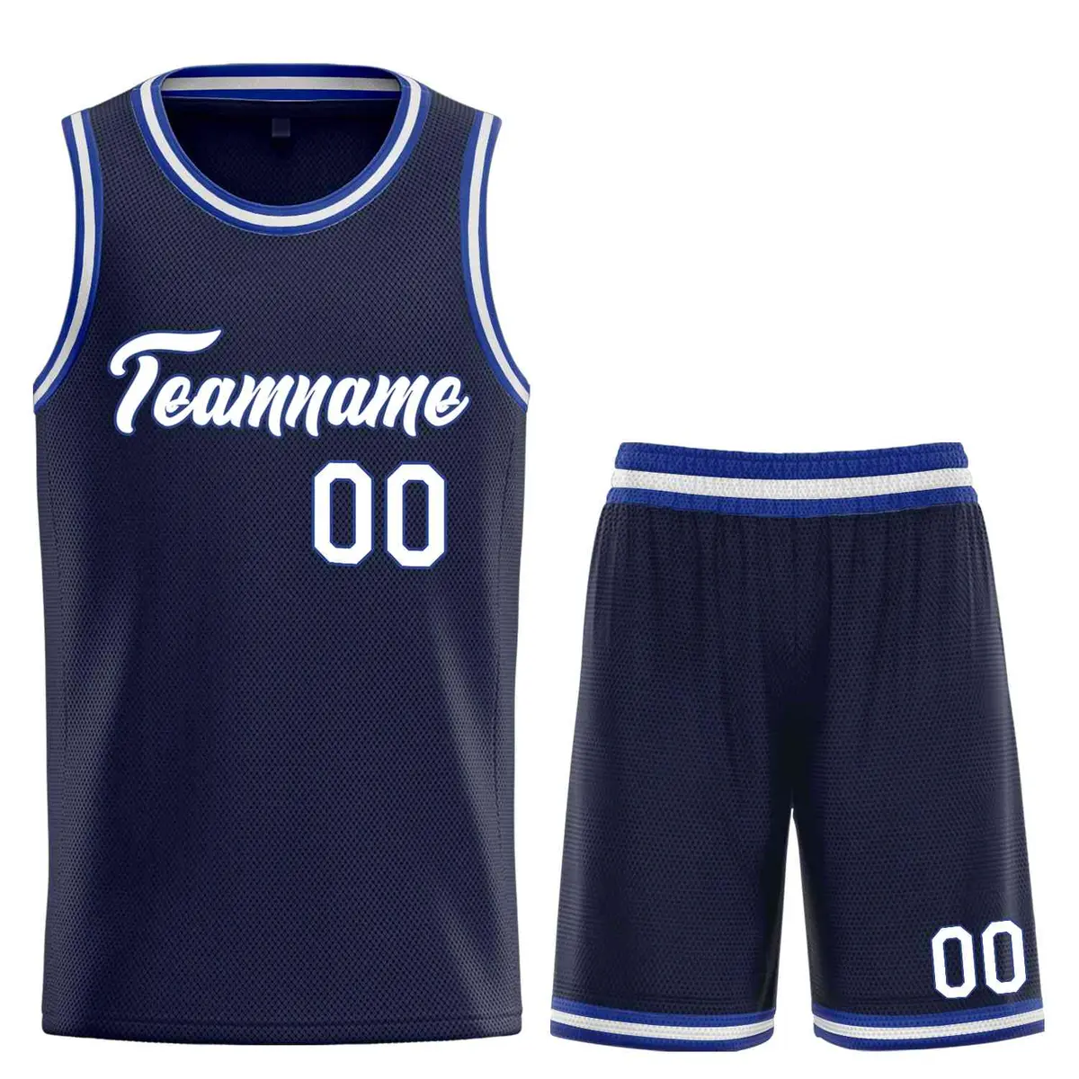 Classic Heal Basketball Jersey Navy White-Royal