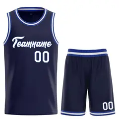 Classic Heal Basketball Jersey Navy White-Royal