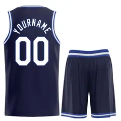 Classic Heal Basketball Jersey Navy White-Royal 2