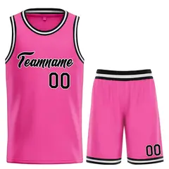 Classic Heal Basketball Jersey Pink Black-White