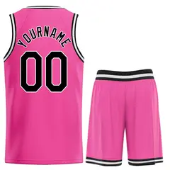 Classic Heal Basketball Jersey Pink Black-White 2
