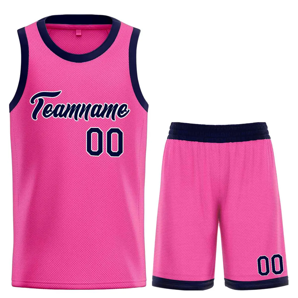Classic Heal Basketball Jersey Pink Navy-White