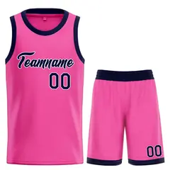 Classic Heal Basketball Jersey Pink Navy-White