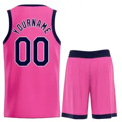Classic Heal Basketball Jersey Pink Navy-White 2