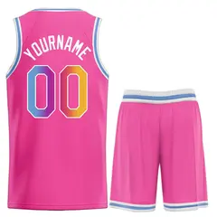 Classic Heal Basketball Jersey Pink Powder Blue-White 2