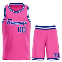 Classic Heal Basketball Jersey Pink Royal-White