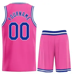 Classic Heal Basketball Jersey Pink Royal-White 2
