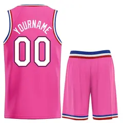 Classic Heal Basketball Jersey Pink White-Red Sports Uniform 2