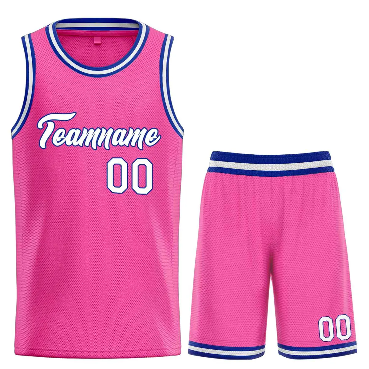 Classic Heal Basketball Jersey Pink White-Royal