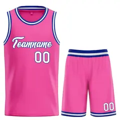 Classic Heal Basketball Jersey Pink White-Royal
