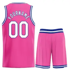 Classic Heal Basketball Jersey Pink White-Royal 2