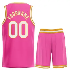Classic Heal Basketball Jersey Pink White Sports Uniform 2