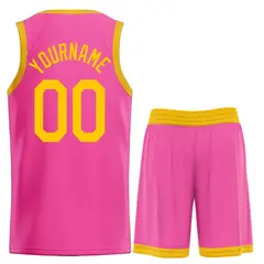 Classic Heal Basketball Jersey Pink Yellow Sports Uniform 2