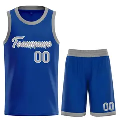Classic Heal Sports Royal Gray-White Basketball Jersey Set