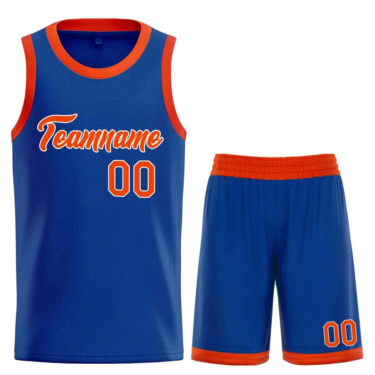 Classic Heal Sports Royal Orange-White Basketball Jersey Set