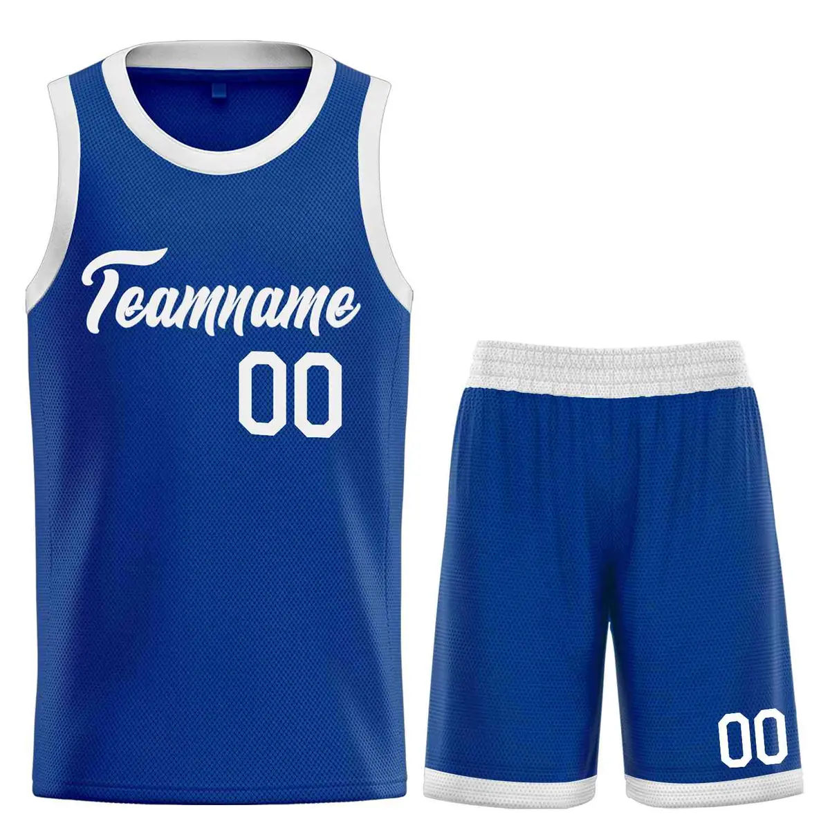 Classic Heal Sports Royal White Basketball Jersey Set