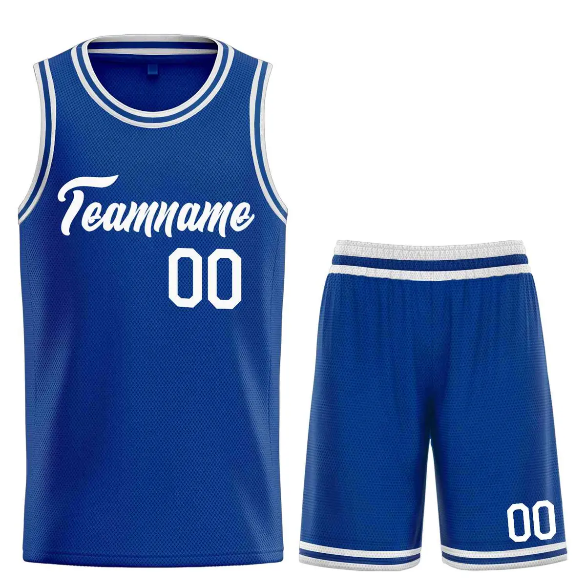 Classic Heal Sports Royal White Basketball Jersey Set