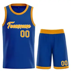 Classic Heal Sports Royal Yellow-White Basketball Jersey Set