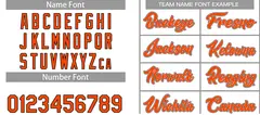 Classic Heal Sports White Orange-Black Basketball Jersey Set 4