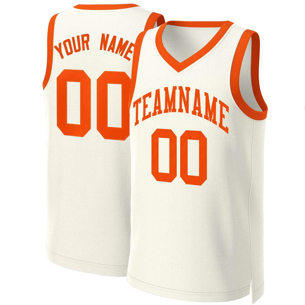 Classic Khaki Orange Basketball Jersey