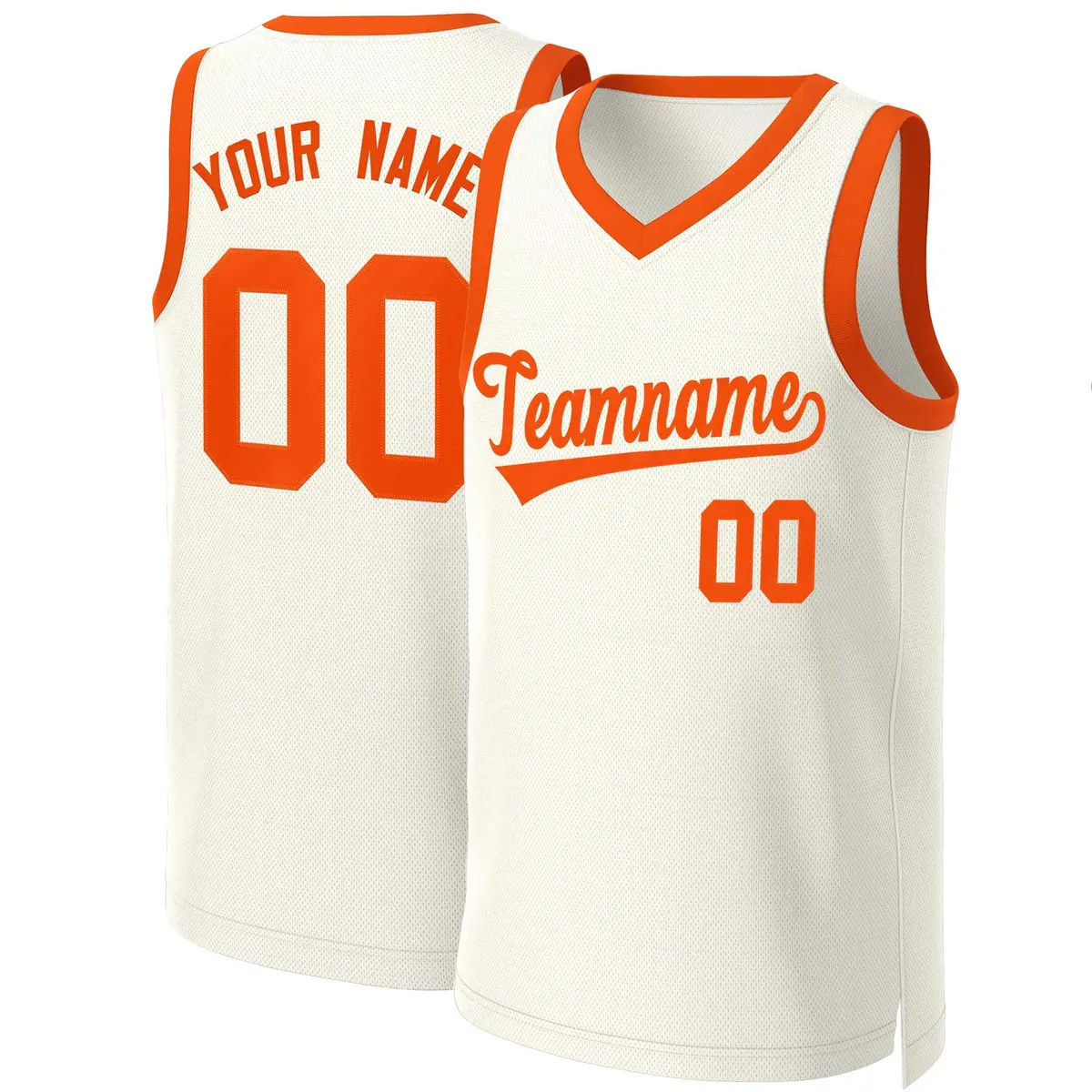 Classic Khaki Orange Basketball Jersey