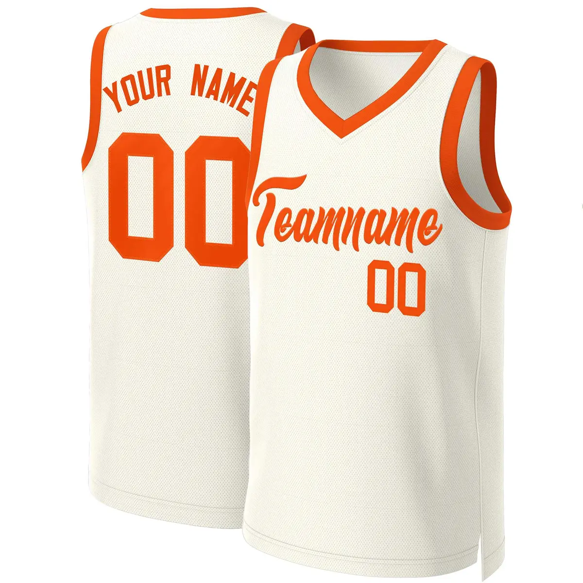 Classic Khaki Orange Basketball Jersey