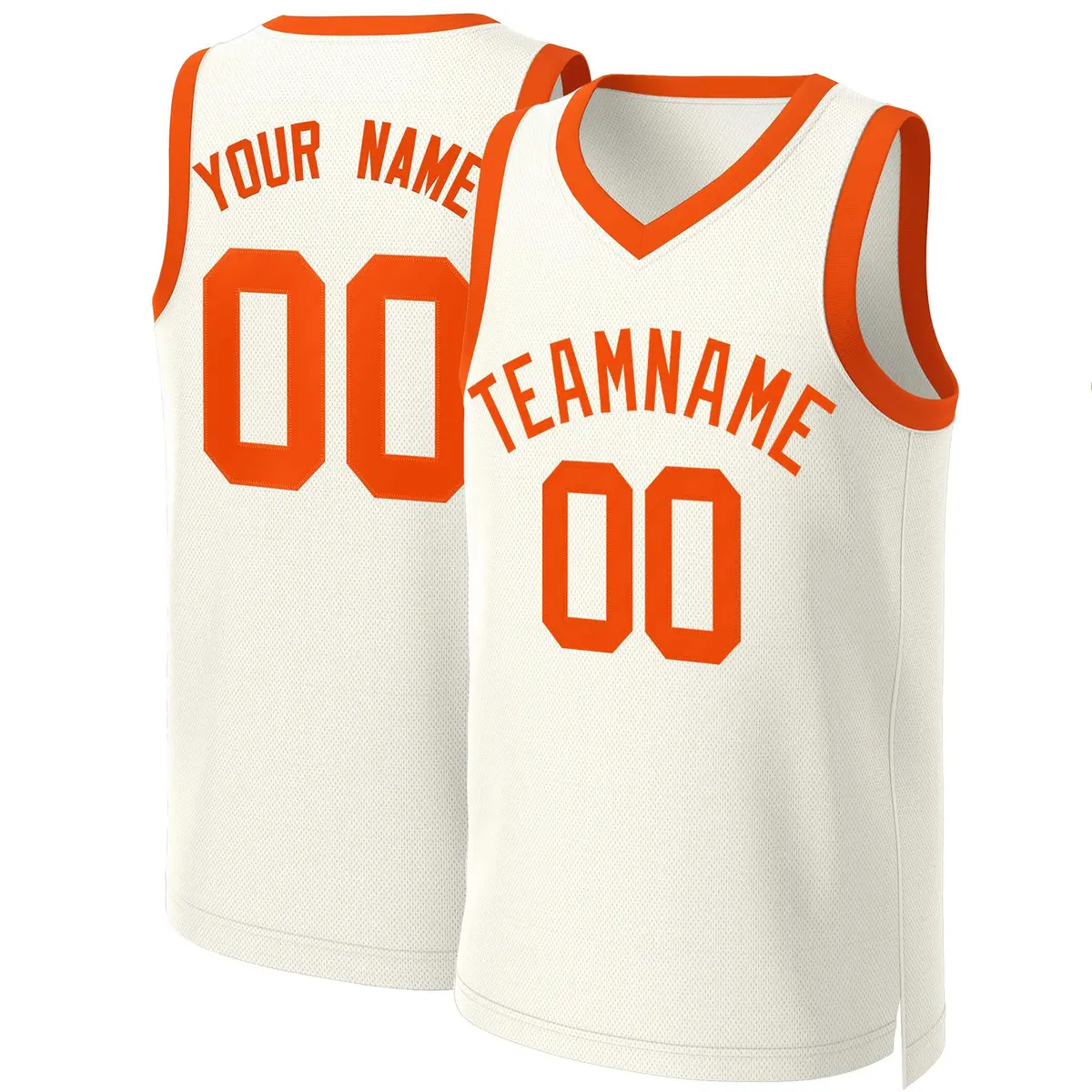 Classic Khaki Orange Basketball Jersey