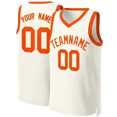Classic Khaki Orange Basketball Jersey 1